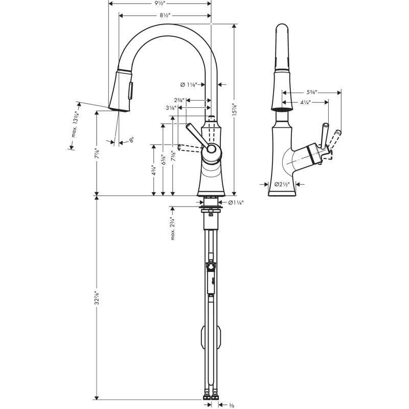 Hansgrohe Joleena Pull Down Kitchen Faucet & Reviews Wayfair